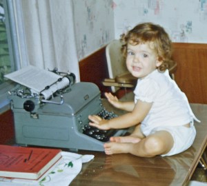 Hard at work on my first novel.